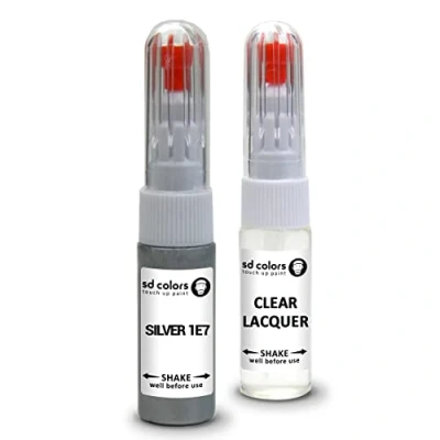 Abbildung von SD COLORS Silver 1E7 Ausbesserungslackstift für Toyota 20 ML, Farbcode Silber (Lack + Lack)