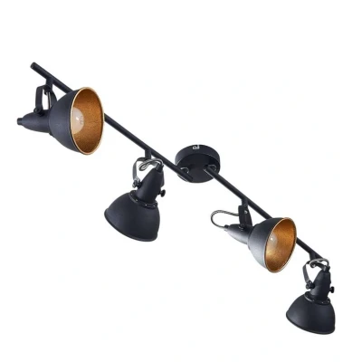 Abbildung von Lindby Deckenleuchte Julin, 85 cm, 4 flammig, schwarz gold