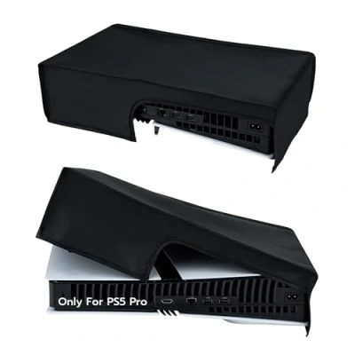 Abbildung von Tolesum Schutzhülle für PS5 Pro,PS5 Pro Staubschutz Hülle,Spritzwasserdichte Dust Cover Playstation 5 Konsole Nicht PS5/PS5 Slim (Horizontal Schwarz)