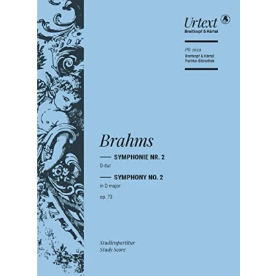 Abbildung von Symphonie Nr. 2 D dur op. 73 Breitkopf Urtext (PB 3639): Studienpartitur. Hrsg. v. Hans Gal