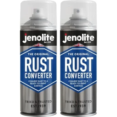 Abbildung von JENOLITE Rostumwandler Spray 2 x 400ml Hochwirksames Auto Epoxy mit Grundierung Ideal für Wartung und Restaurierung