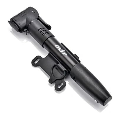 Abbildung von meteor Fahrrad Handpumpe tragbarer haltbarer Hochdruck Mini für MTB Kleine Luftpumpe Fahrradpumpe (Extend Schwarz)