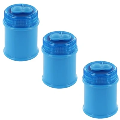 Abbildung von KUM AZ103.49.16 B Anspitzer mit Behälter Maxi M2, blau, 3er Multipack, Doppel Behälterspitzer