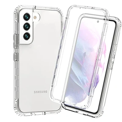 Abbildung von XINNI Hülle für Samsung Galaxy S22+(Plus) 5G, 360 Grad Stoßfeste Schutzhülle mit Integriertem Bildschirmschutz, Robuster Bumper Outdoor Full Body Case, Kristall