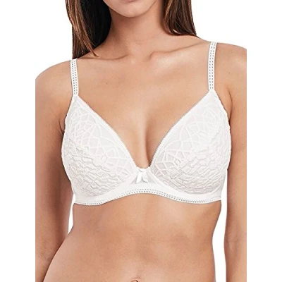 Abbildung von Freya Damen Soiree Spitze, gepolstert Plunge BH, Weiss/opulenter Garten, 75E