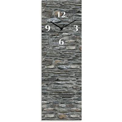 Abbildung von Artland Wanduhr &quot;Schiefermauer&quot;, wahlweise mit Quarz oder Funkuhrwerk, lautlos ohne Tickgeräusche