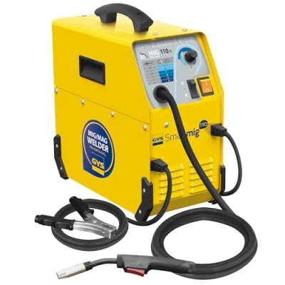 Abbildung von GYS 110 A Fülldraht Schweißgerät einphasig 230 V, gelb, Smartmig 110, NO GAS Schweißen