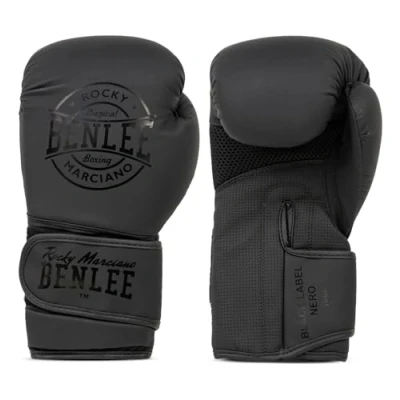 Abbildung von Benlee Boxhandschuhe aus Kunstleder Black Label Nero 14 oz