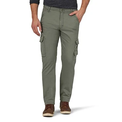 Abbildung von Wrangler Authentics Herren Regular Tapered Cargo Pant Hose, Dusty Olive, 40W / 32L