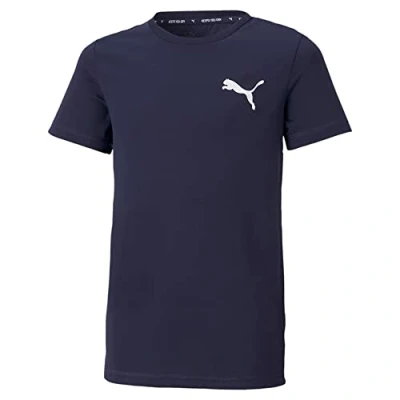Abbildung von Puma Active Small LOGO TEE Unisex Sport Tshirt für Kinder, Größe: 110, Peacoat