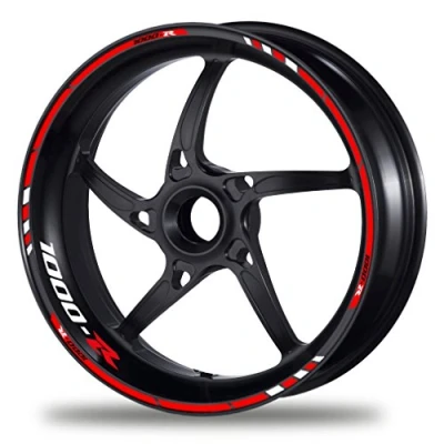 Abbildung von PROFILETEC.COM FELGENRANDAUFKLEBER passend für Honda CB 1000 R Moto GP Style Felgenaufkleber (Motiv 5V)