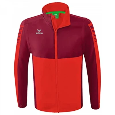 Abbildung von Erima Unisex Six Wings Jacke mit abnehmbaren Ärmeln, rot, L