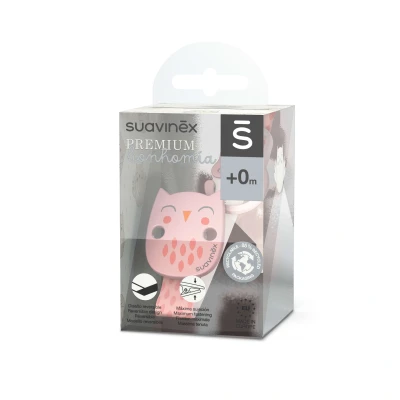 Abbildung von Suavinex, Schnullerkette, Schnullerband, für Babys +0 Monate, Schnullerkette Stoff, Bonhomia, Farbe Rosa