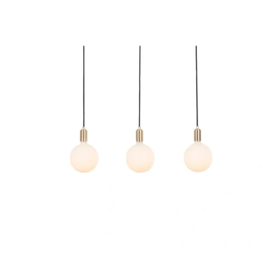 Abbildung von Tala Triple Pendant Linear, Metall, LED Globelampe opal