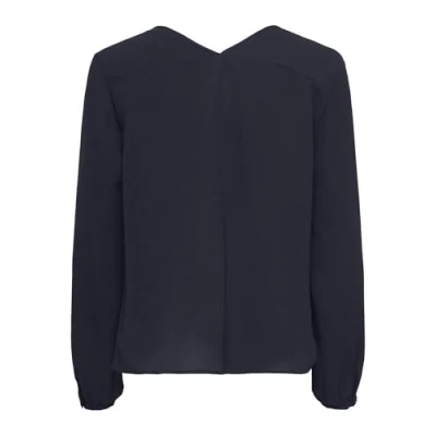 Abbildung von ONLY Damen Onlnova Life Vis L/S Mallory Top Solid Bluse, Night Sky, M