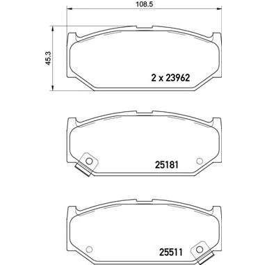 Abbildung von BREMBO P 79 031 Bremsbelagsatz mit akustischer Verschleißwarnung ohne Zubehör SUZUKI: SWIFT 4, 3