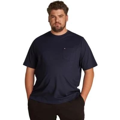 Abbildung von Tommy Hilfiger Essential Solid Pocket TEE Tshirt basic, Herren, Größe: 3XL, Desert sky