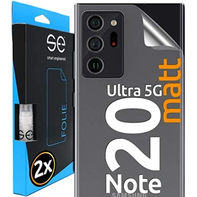 Abbildung von [2 Stück] Entspiegelte 3D Schutzfolien für die Rückseite kompatibel mit Samsung Galaxy Note 20 Ultra 5G, matt, selbstheilender Schutz vor Schmutz und Kratzern, Backcover, kein Schutzglas