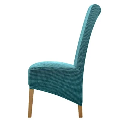 Abbildung von LANSHENG Stretch XL Stuhlhussen für Esszimmerstühle 2/4/6 Pcs Stuhl Schutzbezug, elastische Protector Sitzbezüge Esszimmer Hochzeitsbankett Party Dekoration (Blaugrün,6 pcs)