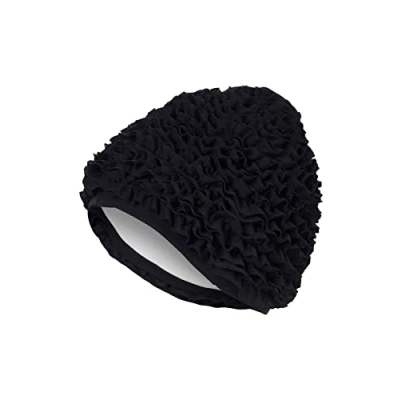Abbildung von Fashy Badekappe Badehaube Rüschenbadehaube Rüschen Damen Schwarz