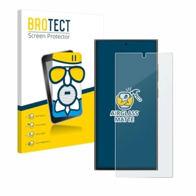 Abbildung von BROTECT Entspiegelungs Schutzglas für Samsung Galaxy S24 Ultra (case friendly) Schutz Folie Panzerfolie Glas Matt [Extrem Kratzfest 9H, Anti Reflex]