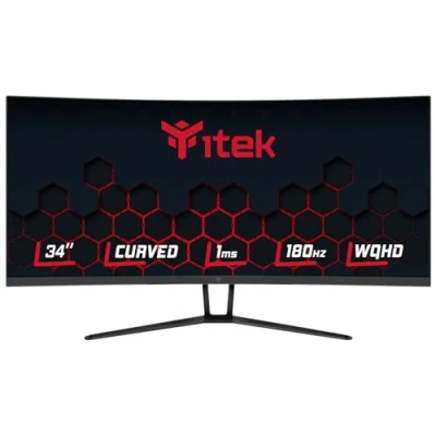 Abbildung von Itek GGC Monitore 34&quot; gebogener R1500, WQHD 3440 x 1440 UltraWide, VA Panel, 180 Hz, 21:9, 1 ms, 2 HDMI, DP, HDR400, Adapt Sync
