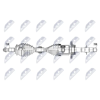 Abbildung von NTY NPW TY 193 Antriebswelle Vorderachse rechts 975mm