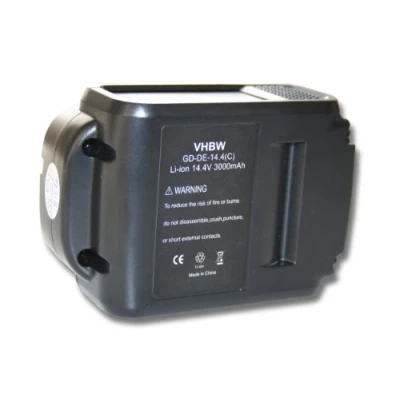 Abbildung von vhbw Akku kompatibel mit Dewalt XR Li Ion 14.4V, DWST1 75659 QW, DCV584 Elektrowerkzeug (3000 mAh, Ion, 14,4 V)