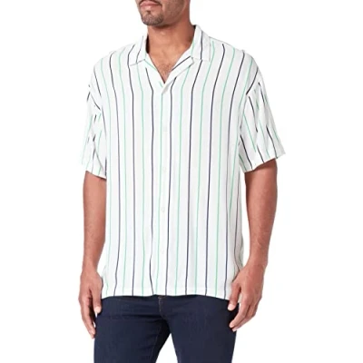Abbildung von Jack &amp; Jones Gestreiftes Hemd, Herren, Größe: Large, Cloud dancer