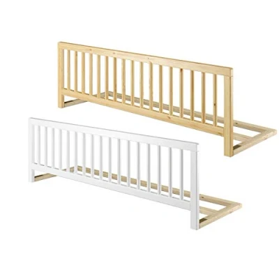 Abbildung von Universeller Rausfallschutz für Betten Kindersicherung Massivholz Bettgitter klappbar 60.Kisi, Holzart/Holzfarbe:Kiefer
