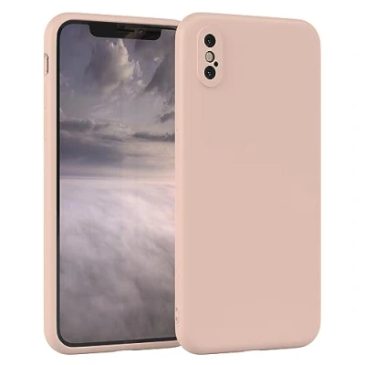 Abbildung von EAZY Case Silikonhülle für iPhone X/XS Hülle Silikon Rosa weich stoßfeste Handyhülle Schutzhülle mit Kameraschutz Dünn Premium Schutz Cover TPU Phone Bumper in Altrosa Pastell