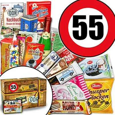 Abbildung von Süssigkeiten Geschenk DDR Ostpaket Geburtstag 55 Idee Mama