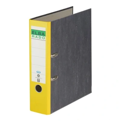Abbildung von Elba Recycling Ordner A4, Rado Wolkenmarmor, 8 cm breit, gelb, 1 Stück