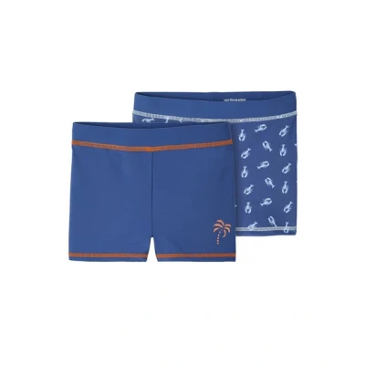 Abbildung von Vertbaudet 2ERPACK Badeshorts für Kinder, Größe: 158/164, Marine
