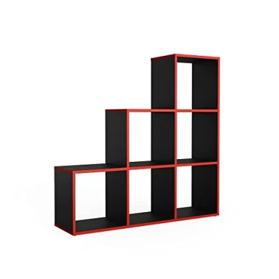 Abbildung von Vicco Raumteiler, Schwarz/Rot, 105 x 107.5 cm