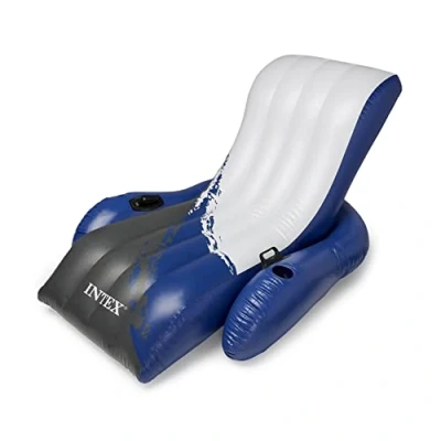 Abbildung von Intex Floating Recliner Lounge Aufblasbarer Badelounge, mehrfarbig, 180 x 135 cm