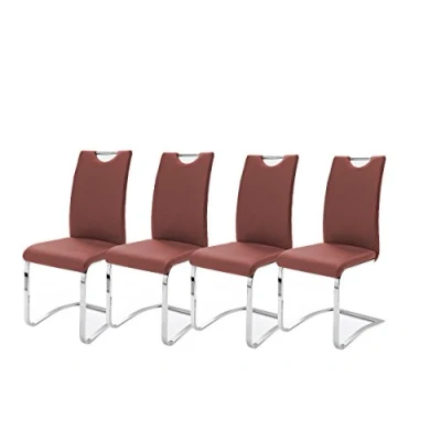 Abbildung von Robas Lund, Stuhl, Esszimmerstuhl, Schwingstuhl Köln, 4er Set, Rot, 57 x 43 100 cm