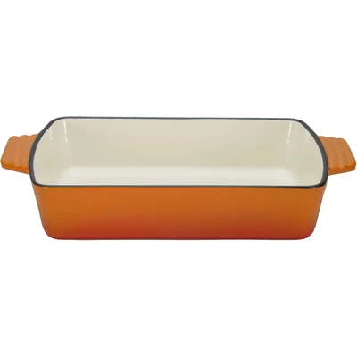Abbildung von GSW Auflaufform &quot;ORANGE SHADOW&quot;, Gusseisen, (1 St.), für gleichmäßige Wärmeverteilung und speicherung, Induktion