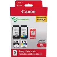 Abbildung von Canon PG 575XL/CL 576XL Schwarz + 3 Farben Druckerpatrone Multipack