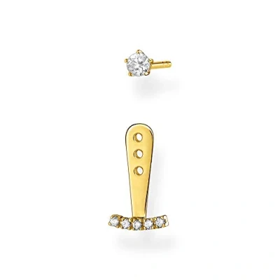 Abbildung von Thomas Sabo Einzel Ohrstecker weiße Steine gold vergoldetes Silber H2152 414 14