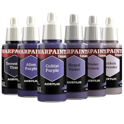 Abbildung von The Army Painter, Warpaints Fanatic Flexible Triad: Purples, 6 x 18 ml Acrylfarbe, Miniatur Hobbybemalung, Für Wargaming