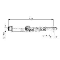 Abbildung von BOSCH 1 987 476 805 Bremsschläuche 398 M10x1 OPEL: Astra G CC, Zafira A, Caravan