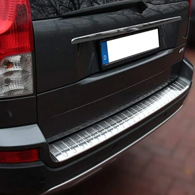 Abbildung von Ladekantenschutz Edelstahl CHROM kompatibel für VOLVO XC90 I 2002 2014 DESIGN AUFLAGE premium Qualität von RECAMBO