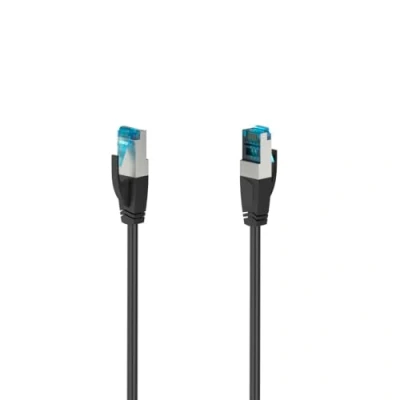 Abbildung von Hama Netzwerkkabel CAT 6a, 10 Gbits, geschirmt, RJ45 Stecker, 1,50 m Netzkabel, RJ 45 (Ethernet), (150 cm), Mit Knickschutzhülle