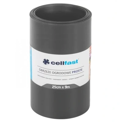 Abbildung von Cellfast Garteneinfassung gerade 25cm x 9m graphit