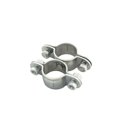 Abbildung von Rohrschelle doppelt mit Wirbel für Rohr 25 mm Edelstahl 304 (A2)