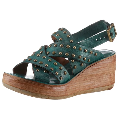 Abbildung von A.S.98 Keilsandalette &quot;EMERALD&quot;, Sommerschuh, Sandale, Keilabsatz, mit glänzenden Nieten besetzt