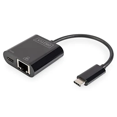 Abbildung von DIGITUS DN 3027 USB Type C Gigabit Ethernet Adapter mit Power Delivery Unterstützung