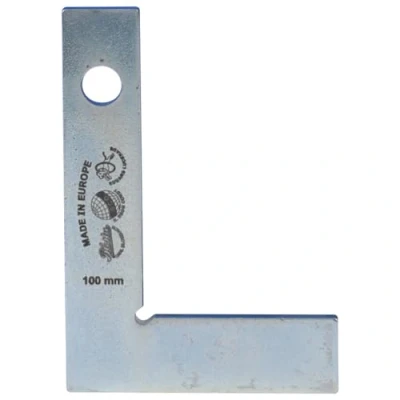 Abbildung von Dönges Profi Schlosserwinkel ohne Anschlag, 100 x 70 mm, rostfrei &amp; verzinkt aus Stahl Für genaues Arbeiten im Metallbau, Werkstattbereich 90 Grad Winkel mit Anschlagwinkel Metall