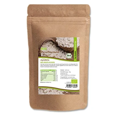 Abbildung von Mynatura Bio Reisflocken I Reis Flocken Pflanzlich Naturprodukt Müsli Backen Im Beutel (2000g)